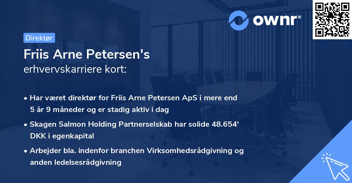 Friis Arne Petersen's erhvervskarriere kort