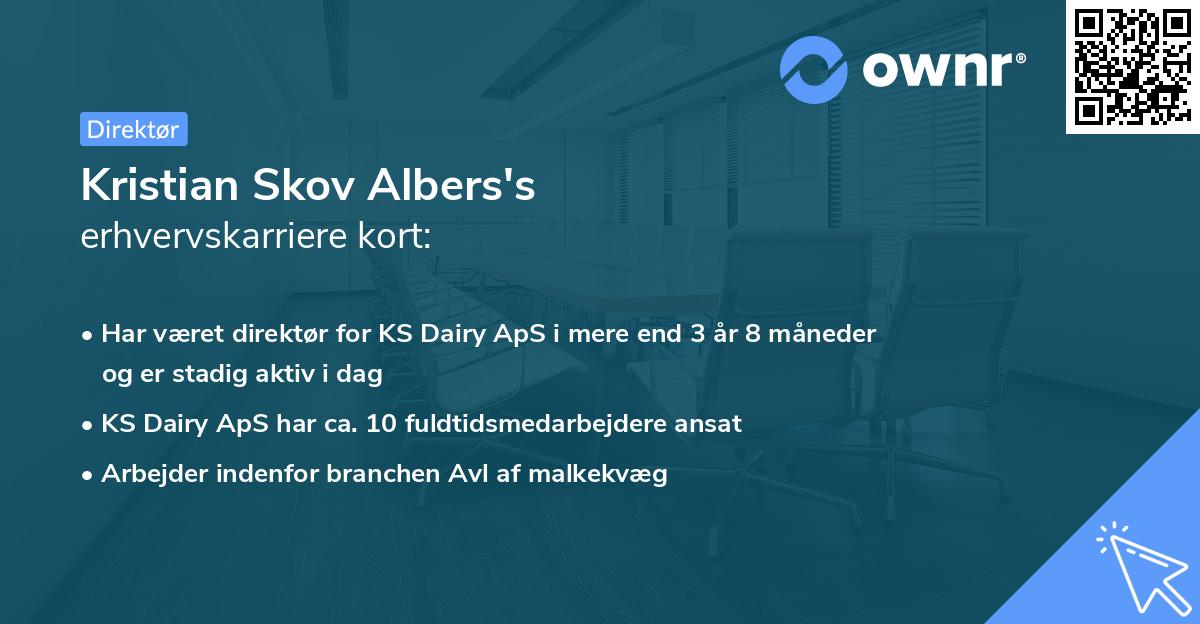 Kristian Skov Albers's erhvervskarriere kort