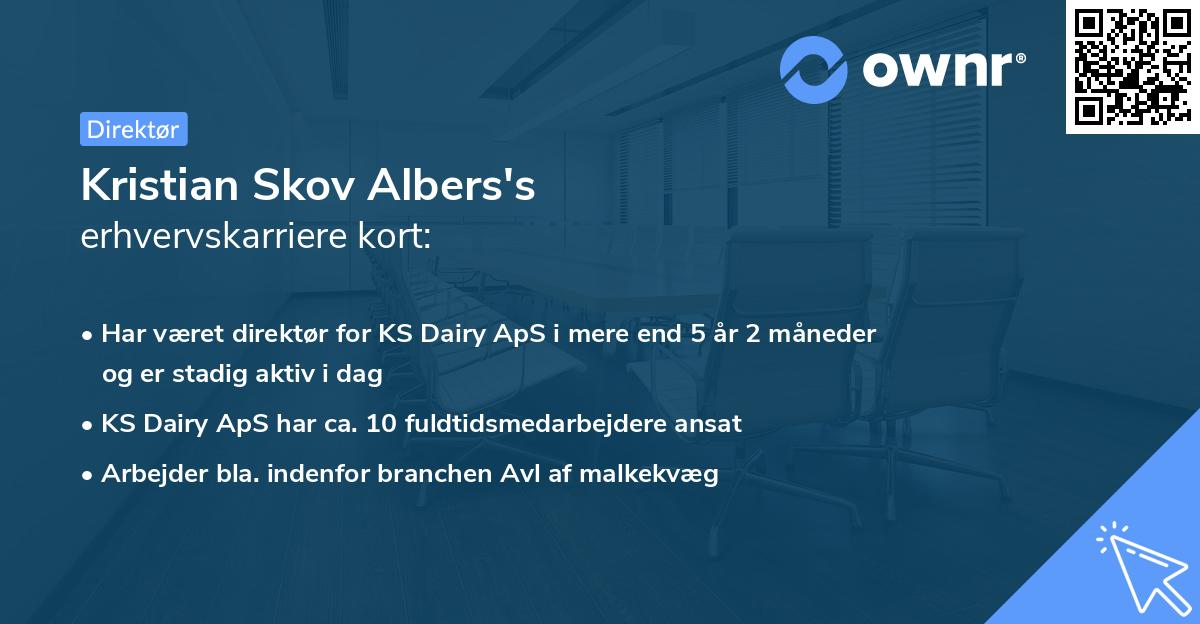 Kristian Skov Albers's erhvervskarriere kort