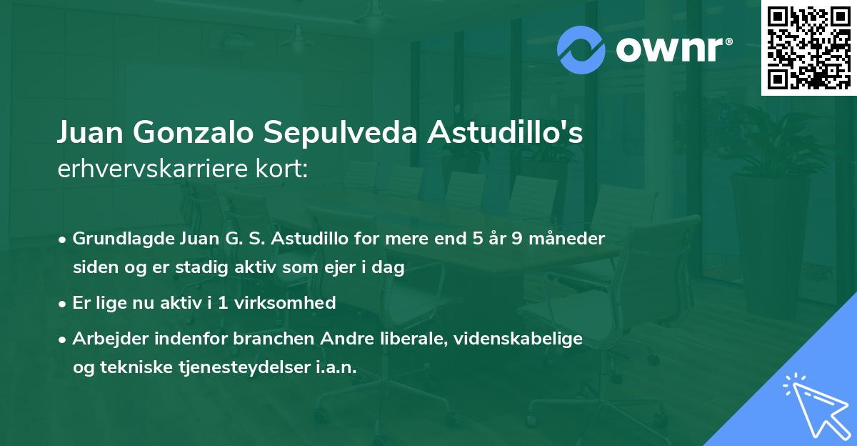 Juan Gonzalo Sepulveda Astudillo's erhvervskarriere kort