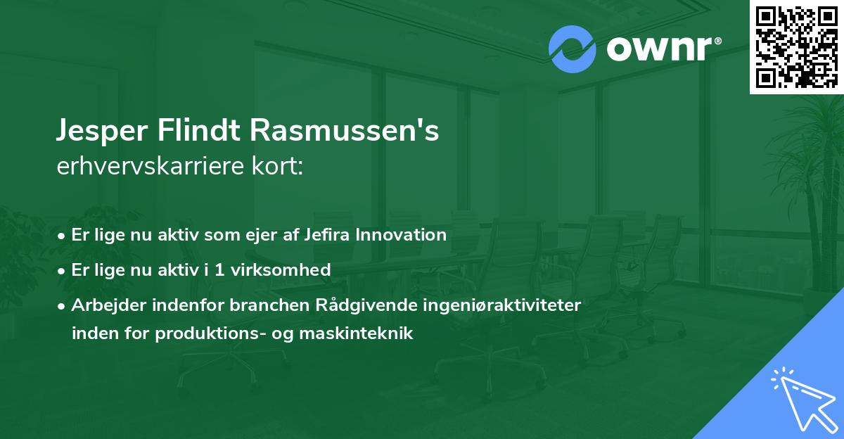 Jesper Flindt Rasmussen's erhvervskarriere kort