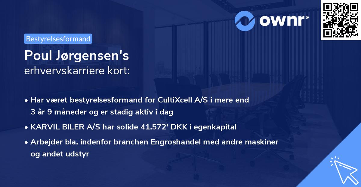 Poul Jørgensen's erhvervskarriere kort