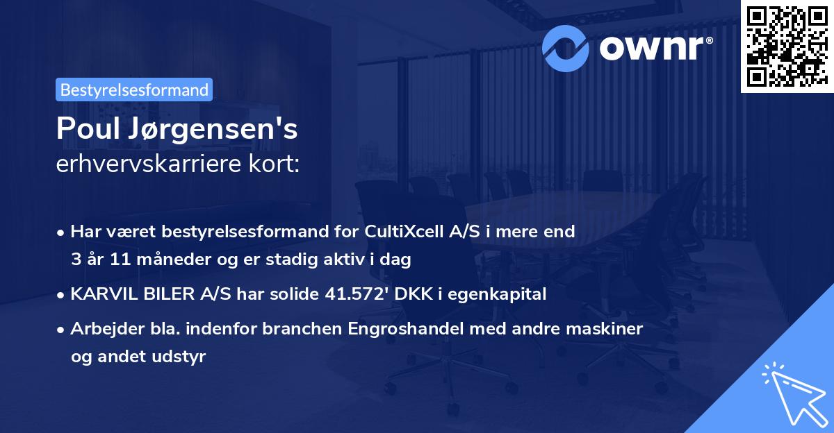 Poul Jørgensen's erhvervskarriere kort