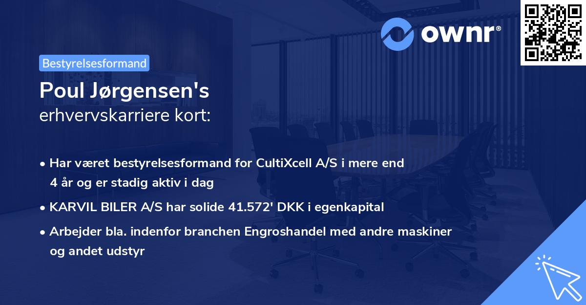 Poul Jørgensen's erhvervskarriere kort