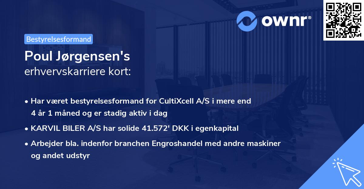 Poul Jørgensen's erhvervskarriere kort