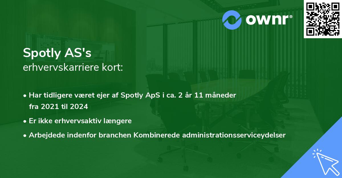 Spotly AS's erhvervskarriere kort