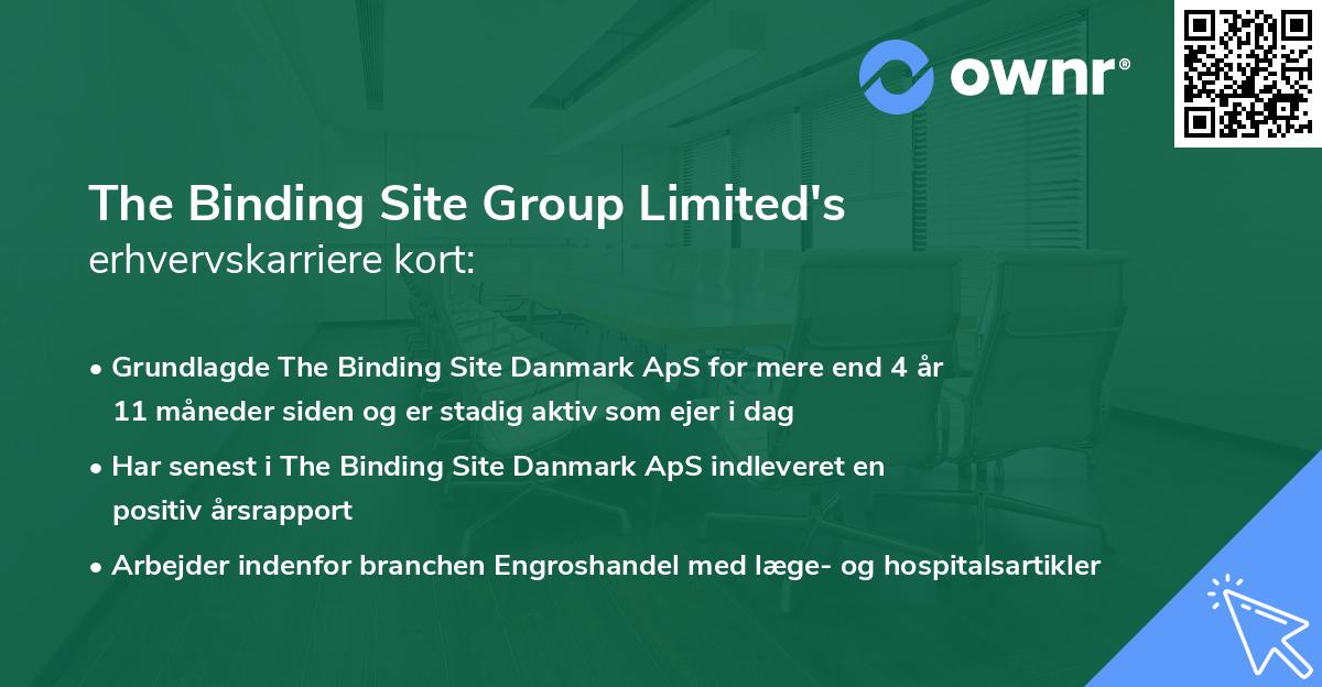The Binding Site Group Limited's erhvervskarriere kort