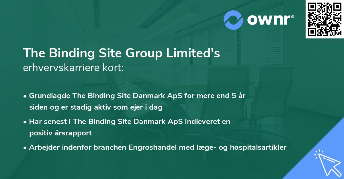 The Binding Site Group Limited's erhvervskarriere kort