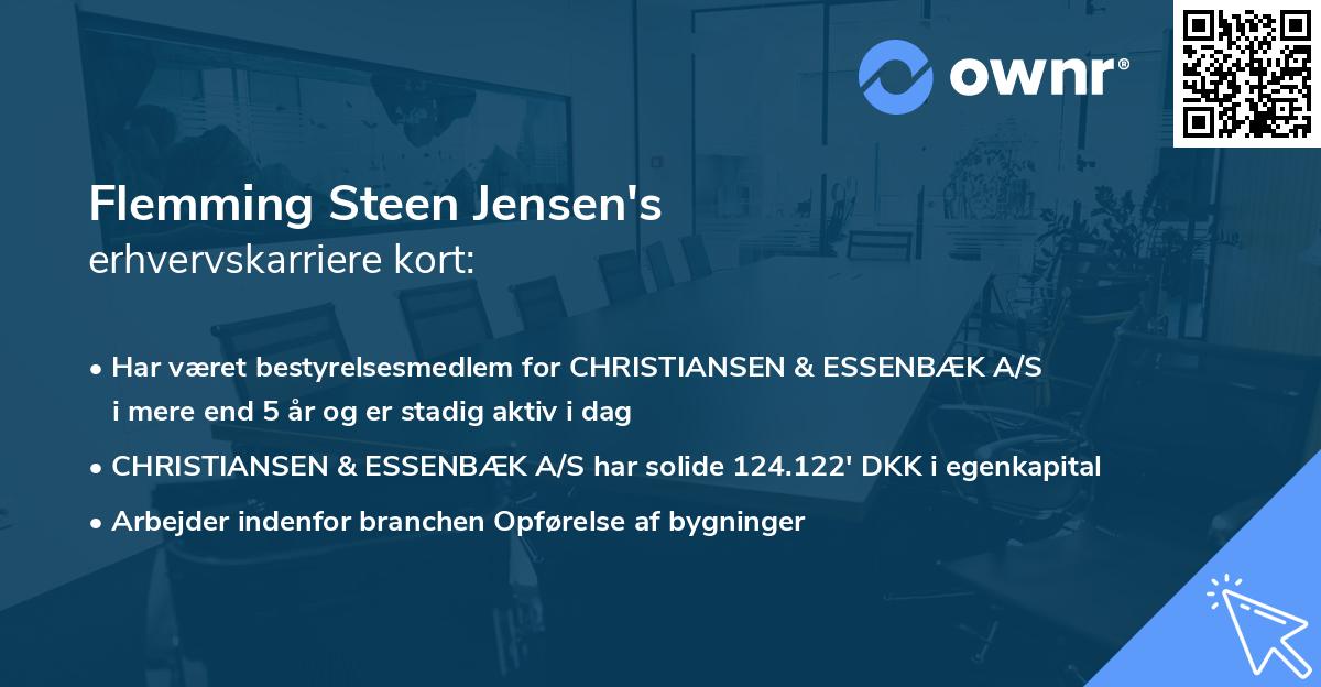 Flemming Steen Jensen's erhvervskarriere kort