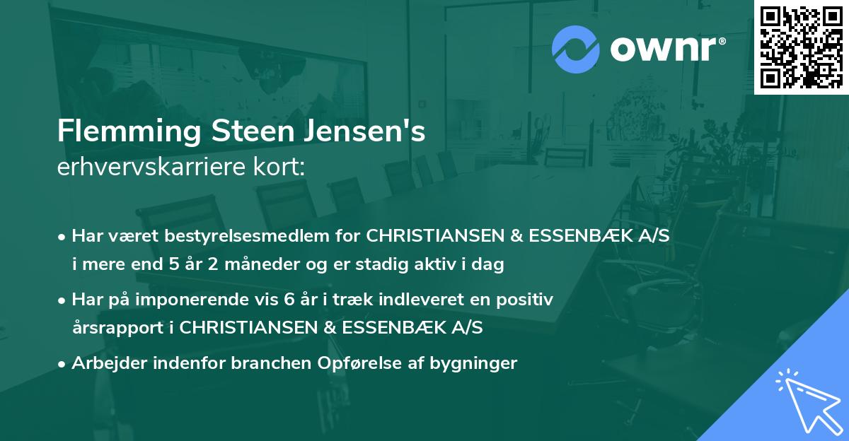 Flemming Steen Jensen's erhvervskarriere kort