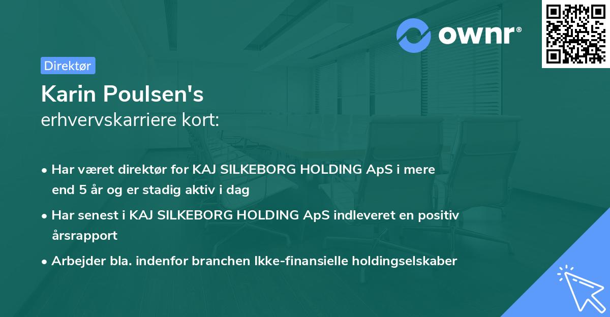 Karin Poulsen's erhvervskarriere kort