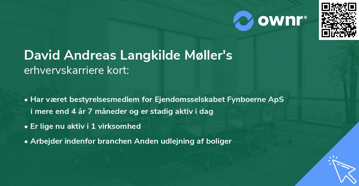 David Andreas Langkilde Møller's erhvervskarriere kort