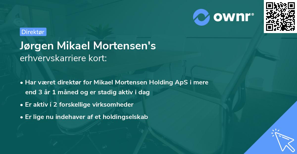 Jørgen Mikael Mortensen's erhvervskarriere kort