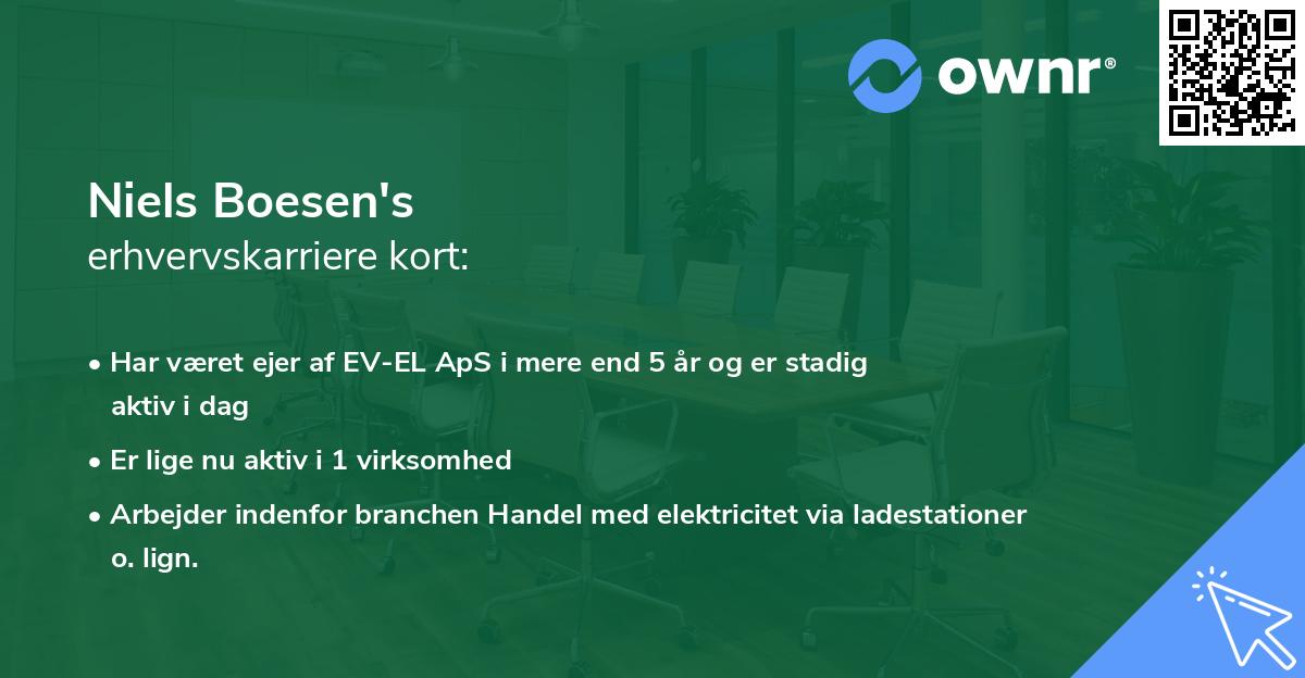Niels Boesen's erhvervskarriere kort
