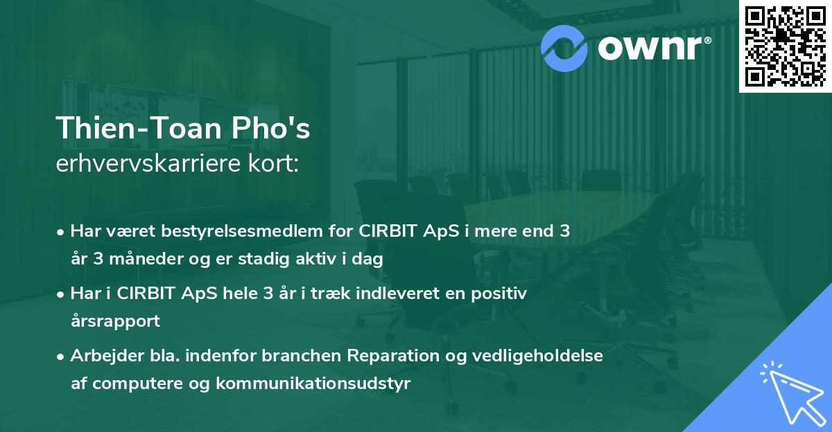 Thien-Toan Pho's erhvervskarriere kort