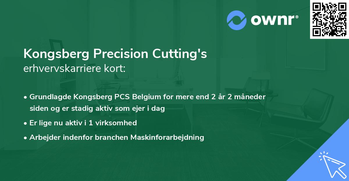 Kongsberg Precision Cutting's erhvervskarriere kort