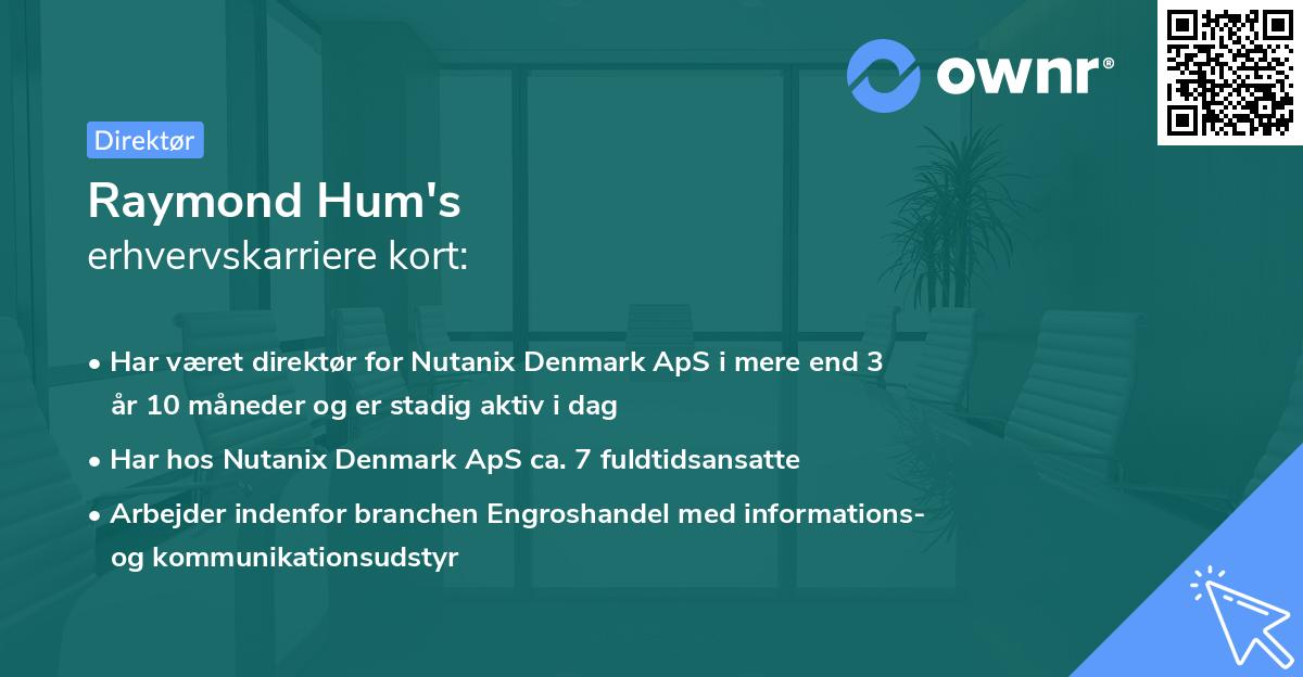 Raymond Hum's erhvervskarriere kort