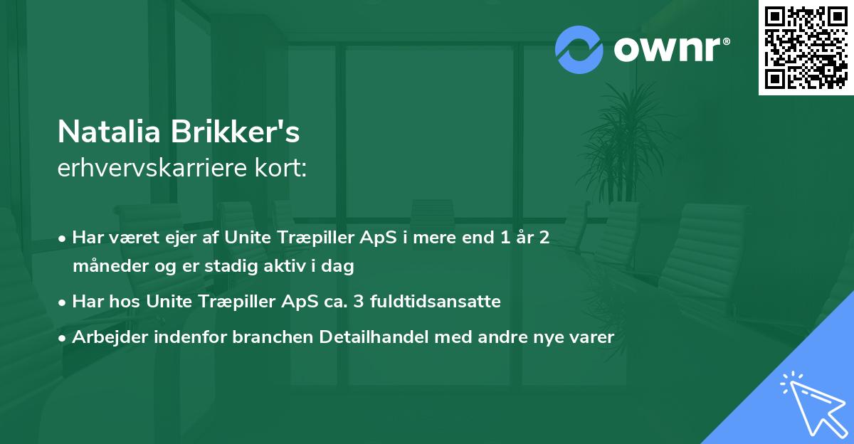 Natalia Brikker's erhvervskarriere kort