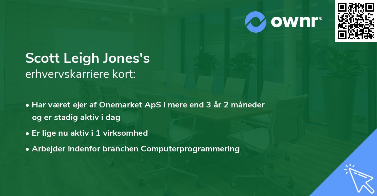 Scott Leigh Jones's erhvervskarriere kort