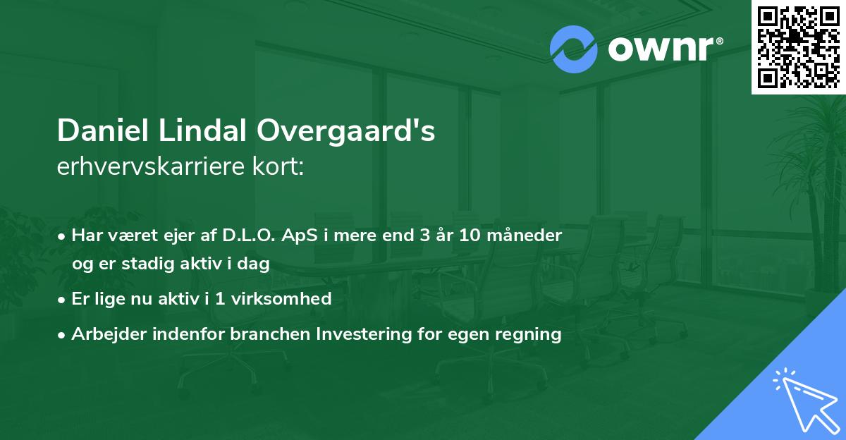 Daniel Lindal Overgaard's erhvervskarriere kort