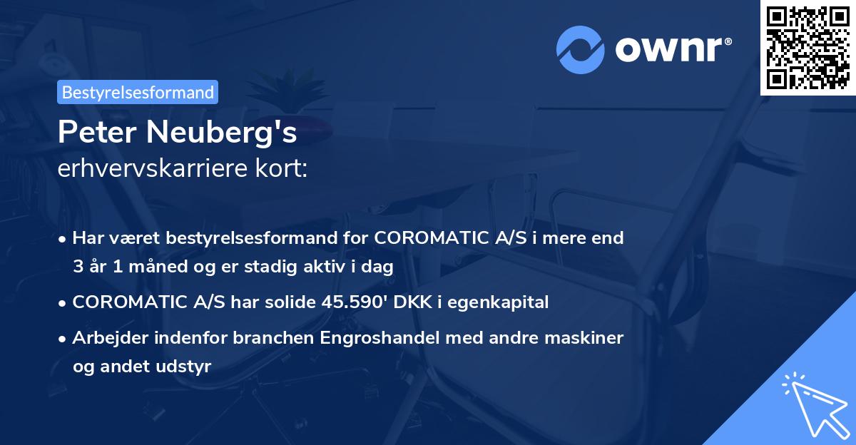 Peter Neuberg's erhvervskarriere kort