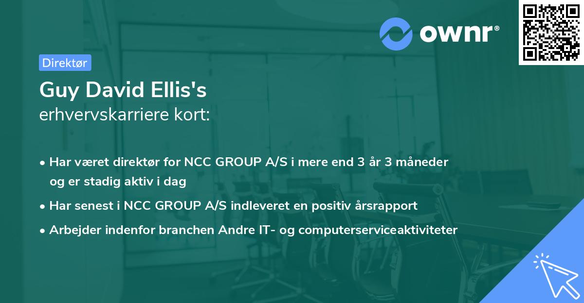 Guy David Ellis's erhvervskarriere kort