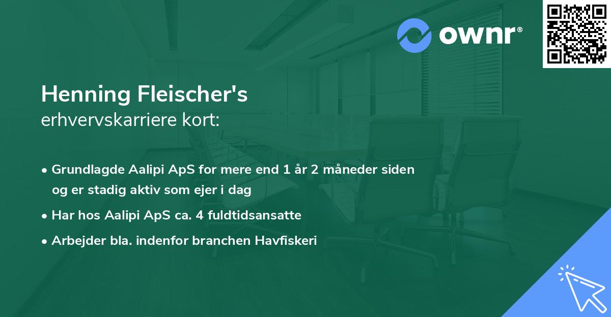 Henning Fleischer's erhvervskarriere kort