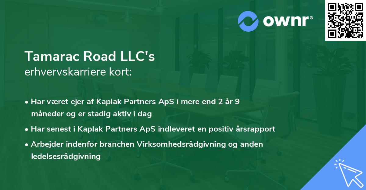 Tamarac Road LLC's erhvervskarriere kort