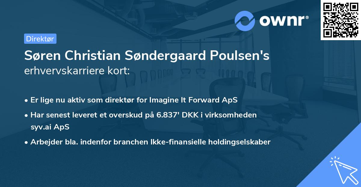 Søren Christian Søndergaard Poulsen's erhvervskarriere kort