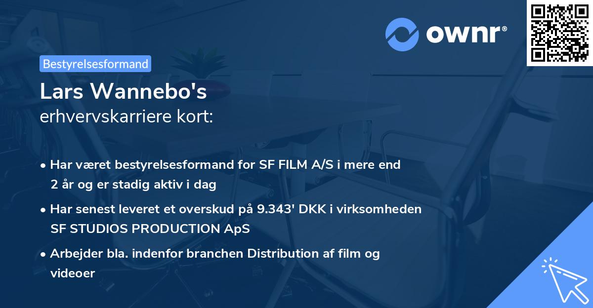 Lars Wannebo's erhvervskarriere kort