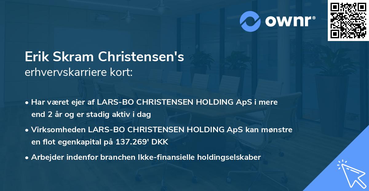 Erik Skram Christensen's erhvervskarriere kort