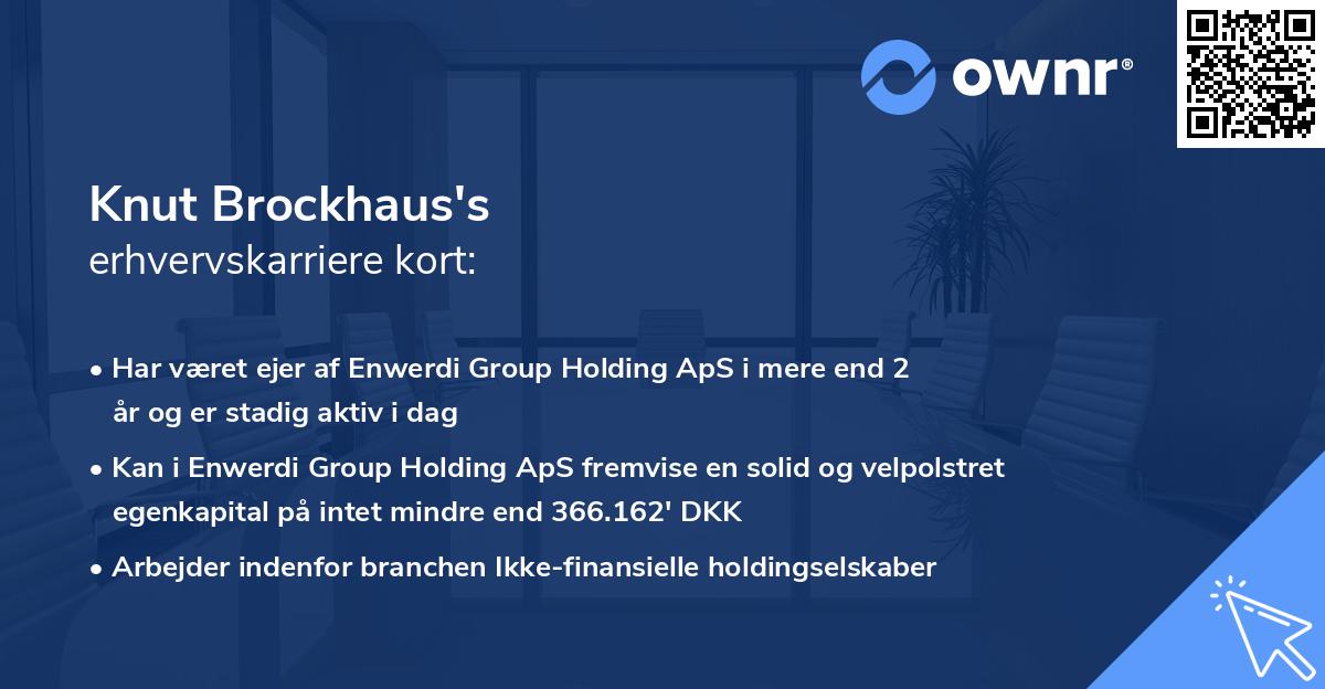 Knut Brockhaus's erhvervskarriere kort