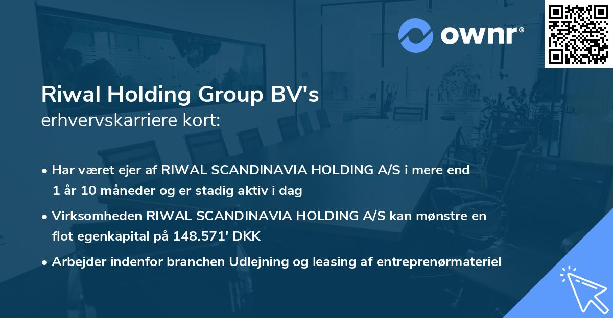 Riwal Holding Group BV's erhvervskarriere kort
