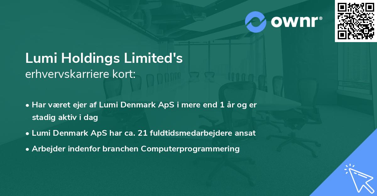 Lumi Holdings Limited's erhvervskarriere kort