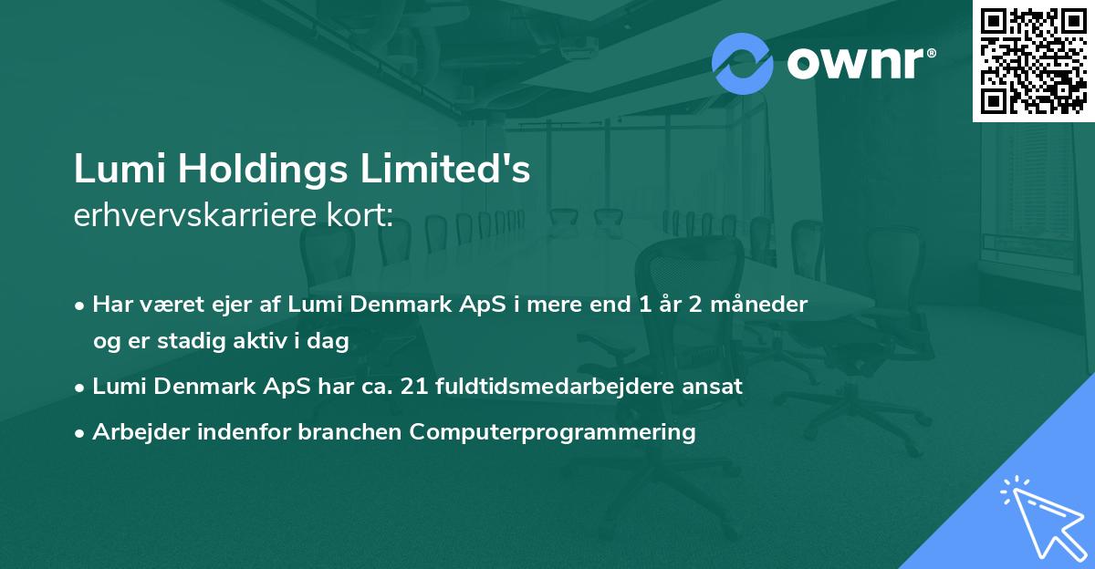 Lumi Holdings Limited's erhvervskarriere kort