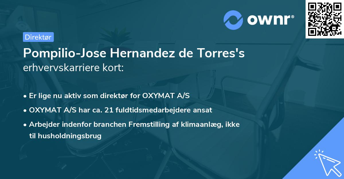 Pompilio-Jose Hernandez de Torres's erhvervskarriere kort