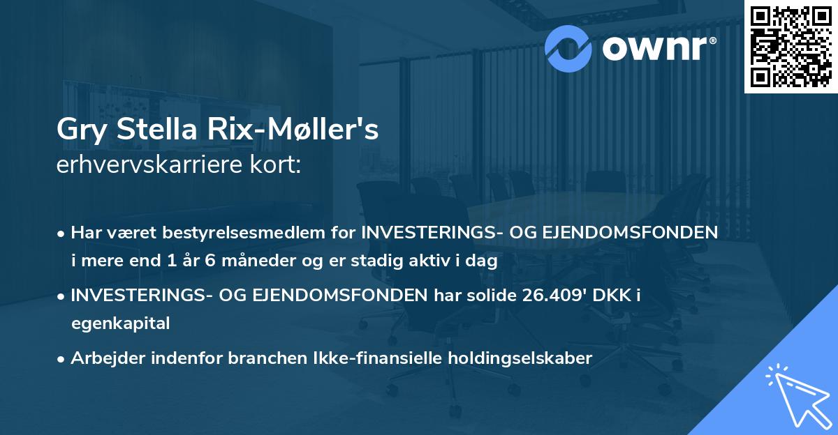 Gry Stella Rix-Møller's erhvervskarriere kort