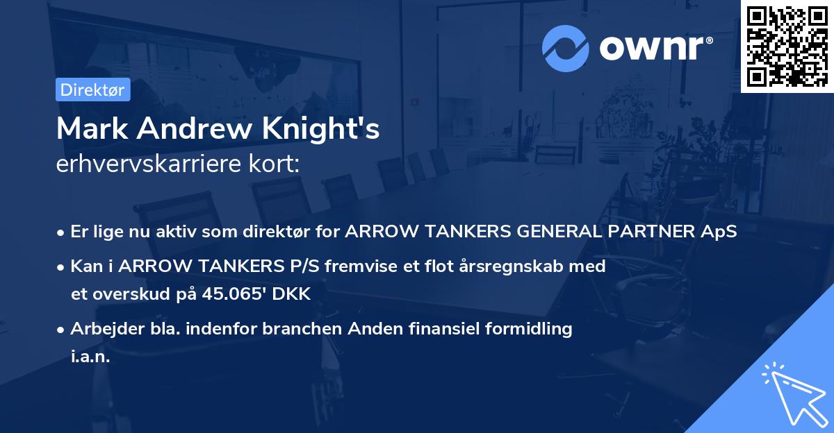 Mark Andrew Knight's erhvervskarriere kort