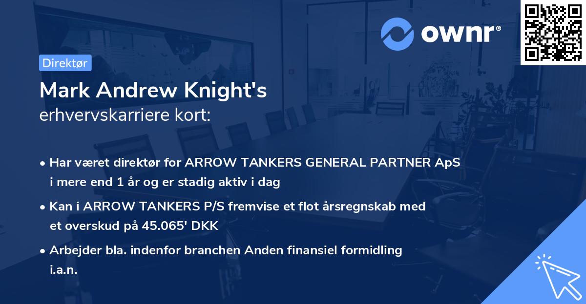 Mark Andrew Knight's erhvervskarriere kort