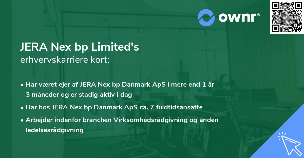 JERA Nex bp Limited's erhvervskarriere kort