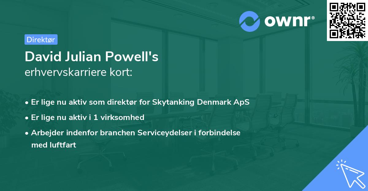 David Julian Powell's erhvervskarriere kort