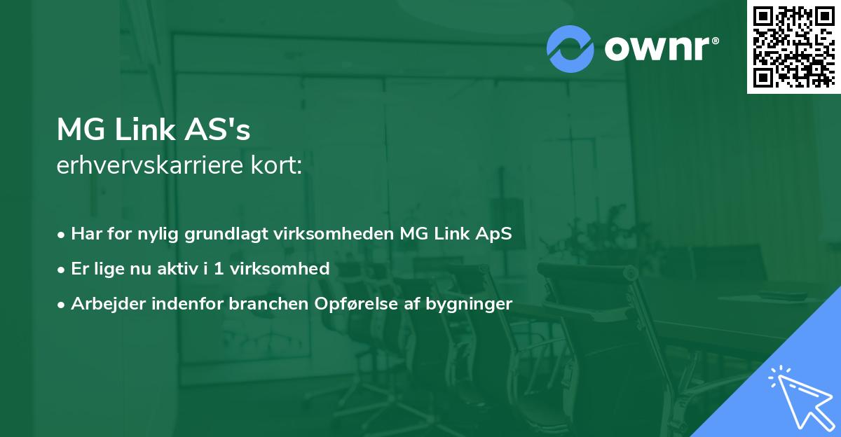 MG Link AS's erhvervskarriere kort