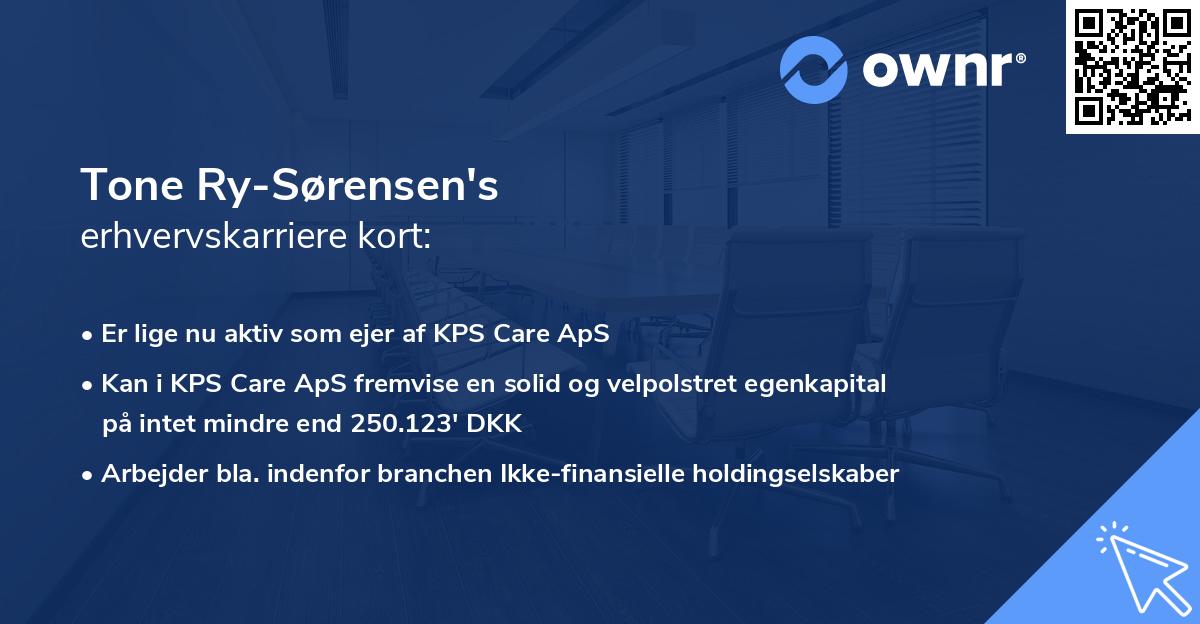 Tone Ry-Sørensen's erhvervskarriere kort