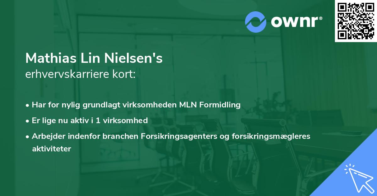 Mathias Lin Nielsen's erhvervskarriere kort