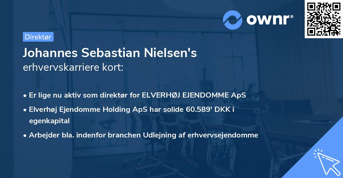 Johannes Sebastian Nielsen's erhvervskarriere kort