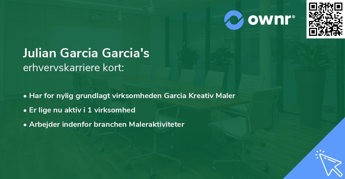 Julian Garcia Garcia's erhvervskarriere kort