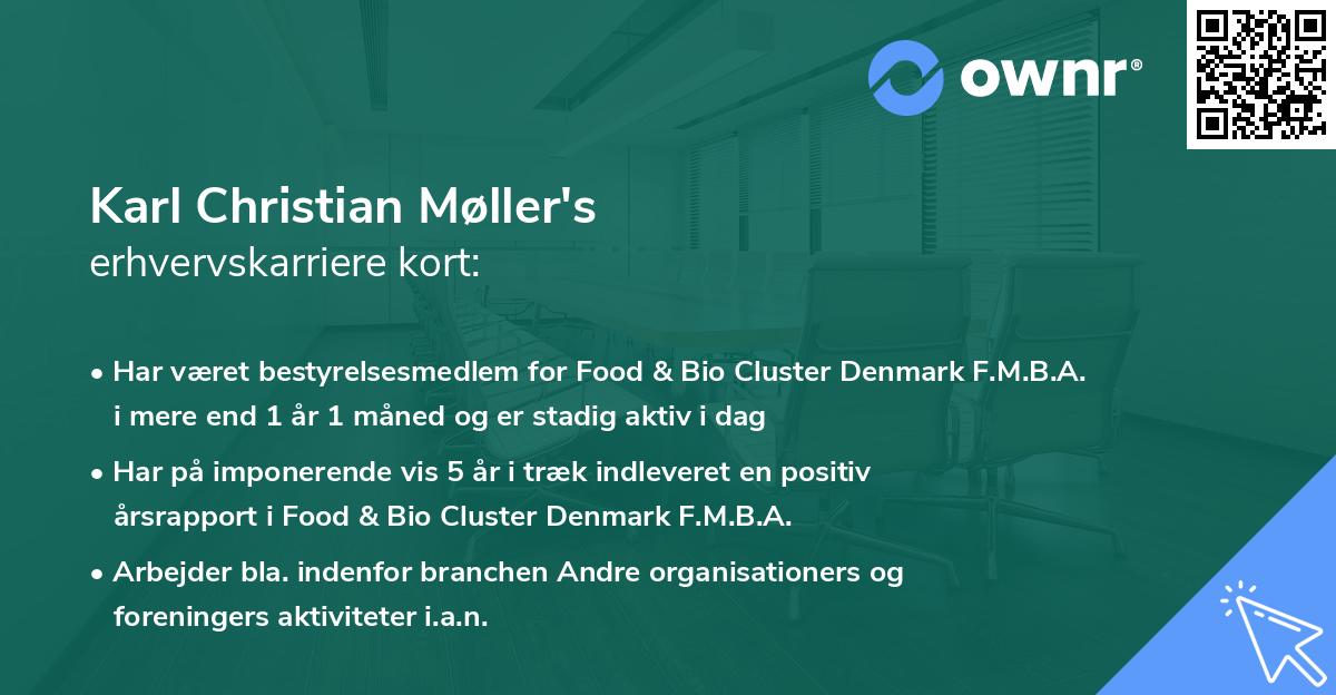 Karl Christian Møller's erhvervskarriere kort