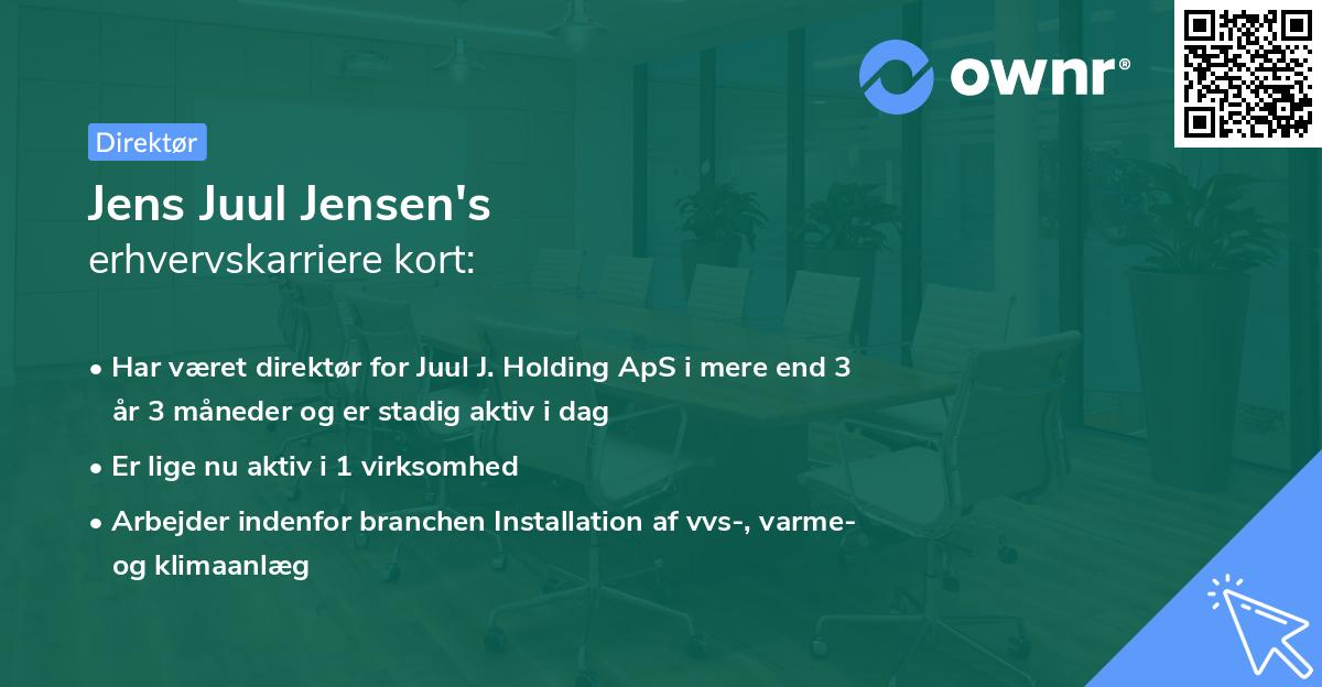 Jens Juul Jensen's erhvervskarriere kort