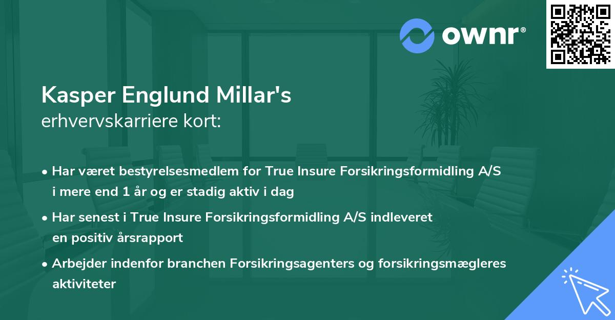 Kasper Englund Millar's erhvervskarriere kort