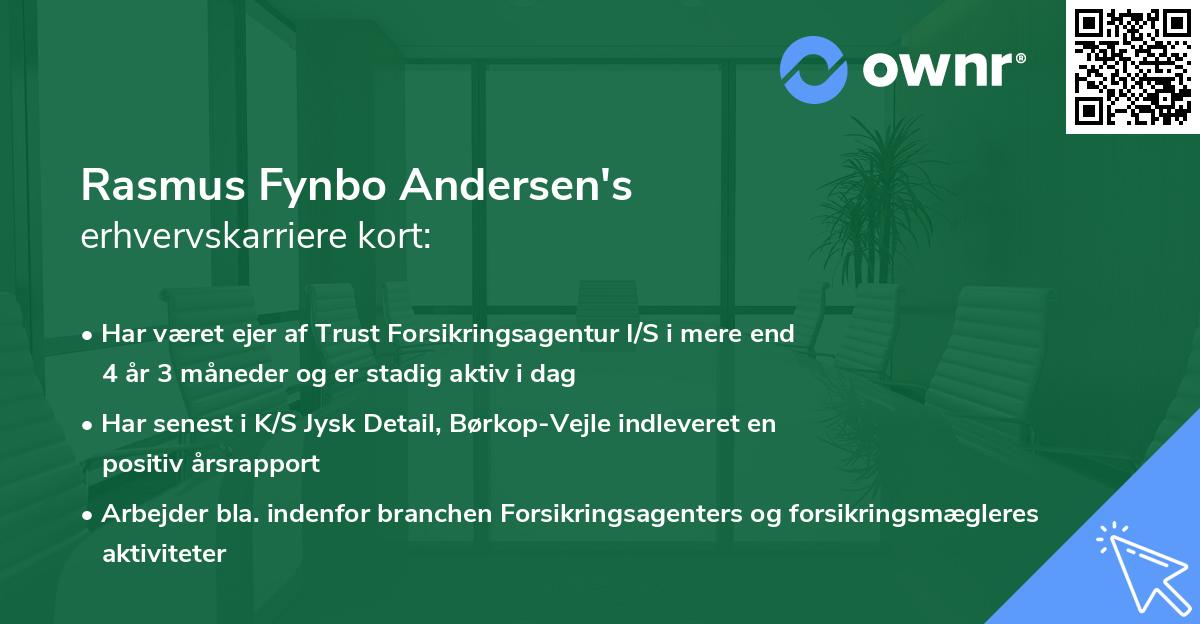Rasmus Fynbo Andersen's erhvervskarriere kort